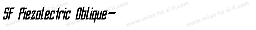 SF Piezolectric Oblique字体转换